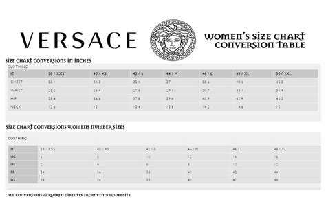 size chart versace|versace swim size guide.